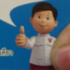 蓝色的粉笔海报