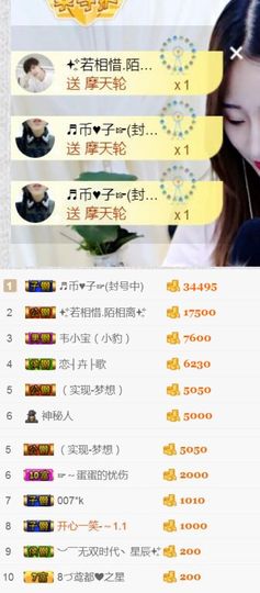 100星星返玫瑰主播照片
