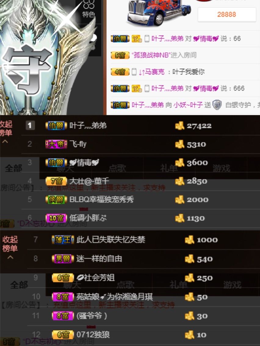 叶子贺我床侯爵啦主播照片