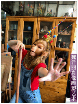 魏君丽雕像艺术主播照片