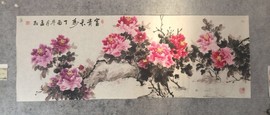 国画牡丹孟老师主播照片