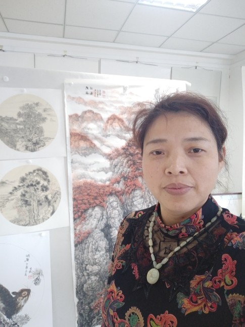 国画牡丹孟老师的主播照片