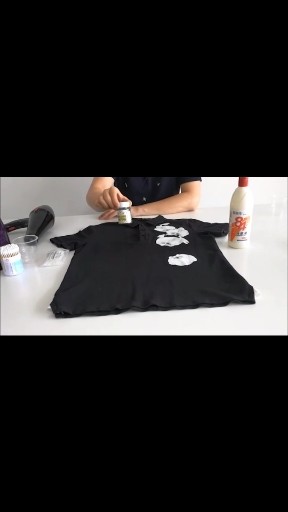 烧伤衣服，局部染色