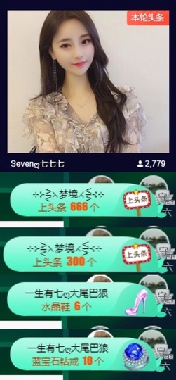 Sevenღ你七七呀主播照片
