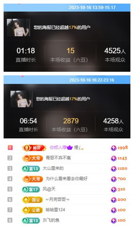 小明月、扶我我还能播主播照片