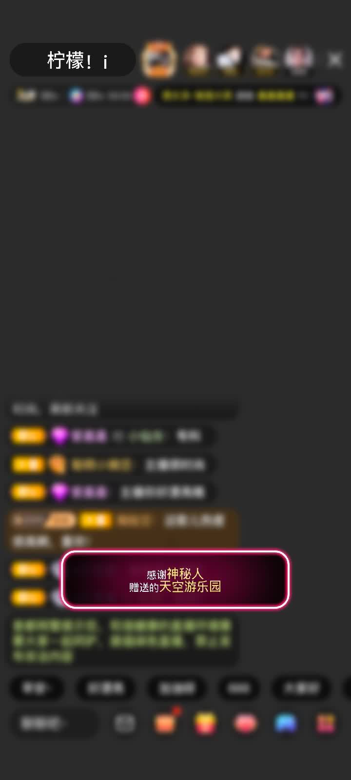感谢神秘人赠送天空游乐园1个