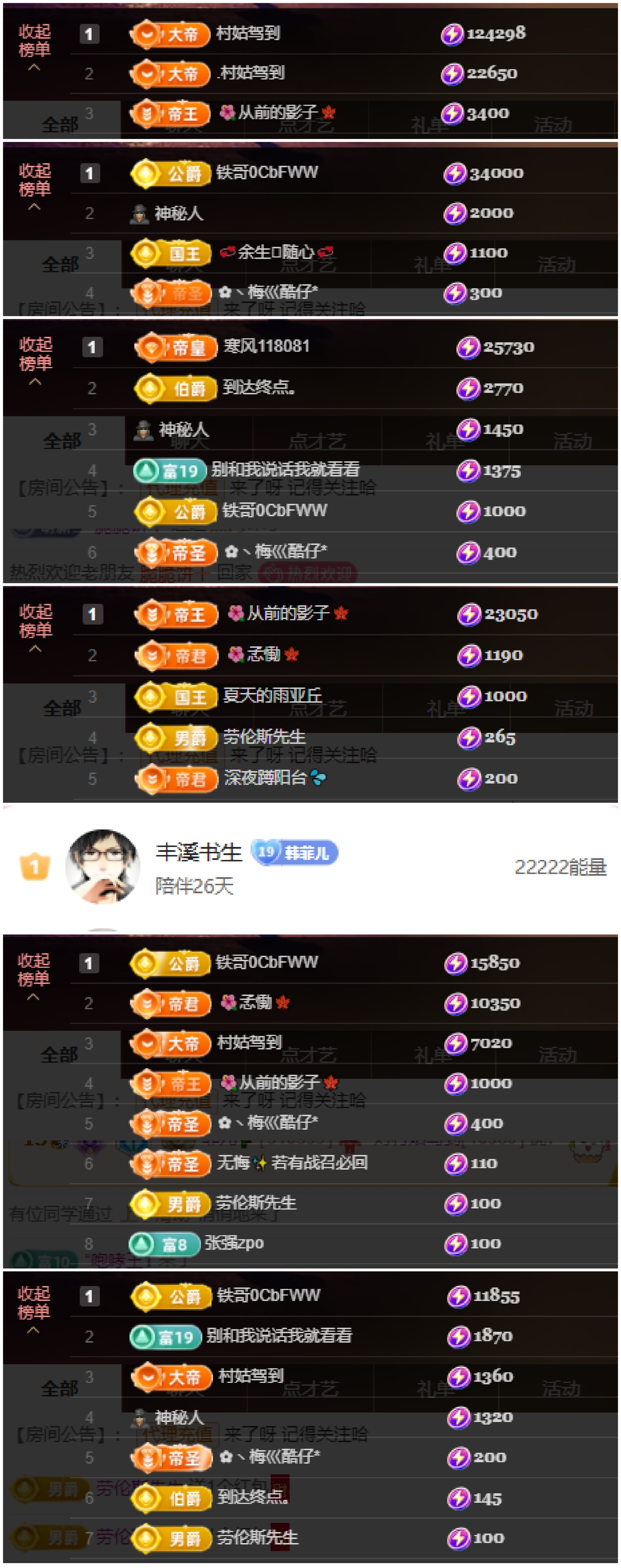 菲♥14冠感谢老板主播图片