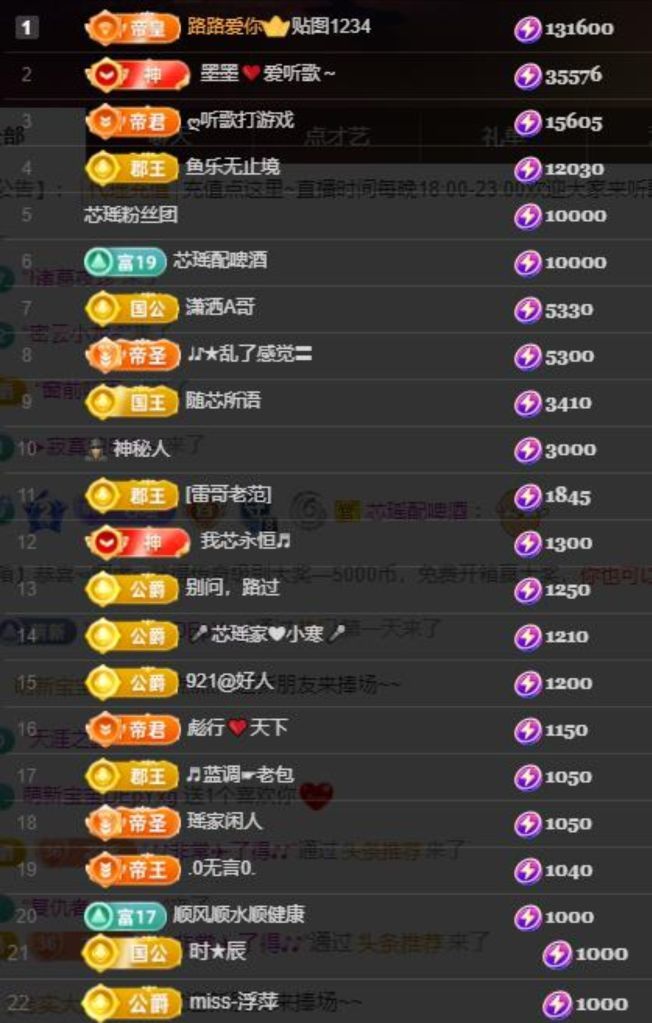 芯瑶❤️爱唱歌～的主播照片