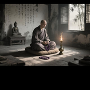 做和尚念经数佛珠