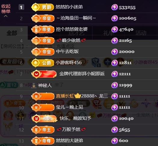 然然23冠感谢有你的主播照片