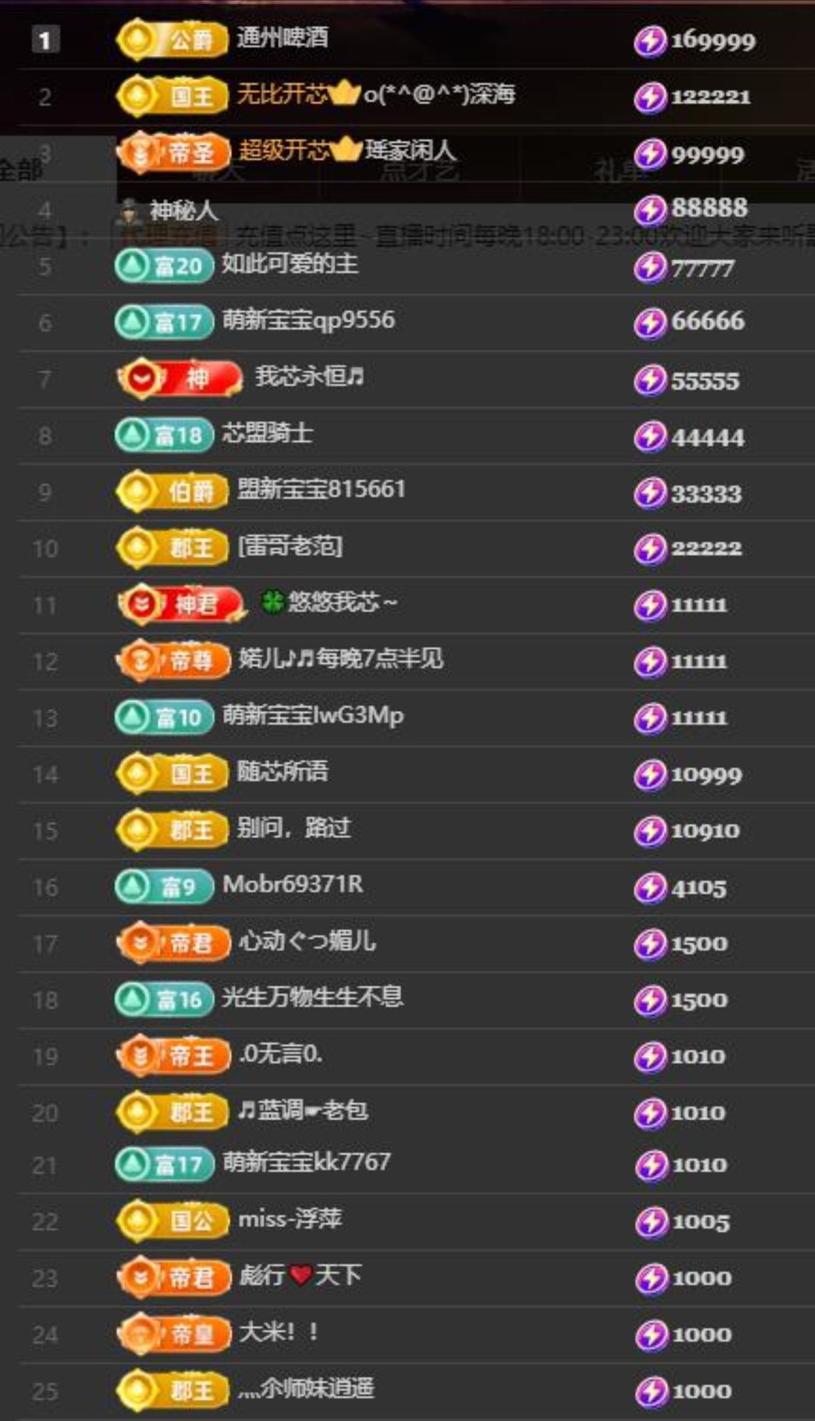 芯瑶贺我海哥雷哥升级的主播照片