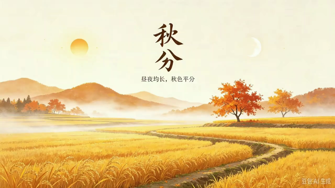 天气感觉象秋分季节，