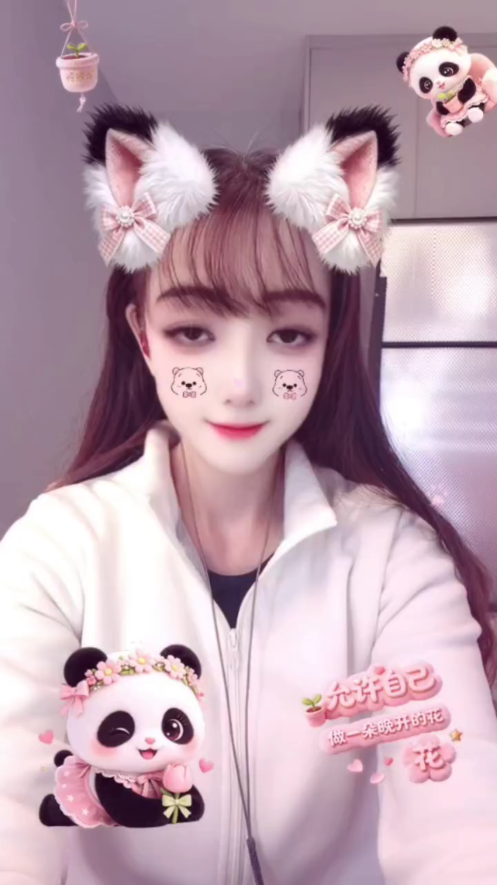 🐼谁能拒绝软乎乎的毛茸猫耳朵