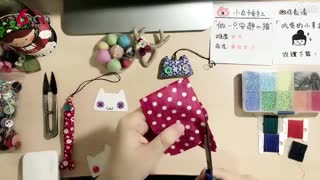 手工制作简单小猫钥匙扣 17.04.16