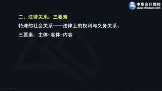 中华会计网校2015年初级会计职称杨军经济法基础强化班高清课程