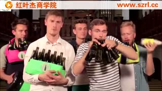 【发现最热视频】帅哥们啤酒瓶组成交响乐眼凑杰克逊名曲_高清