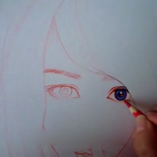手绘彩铅画