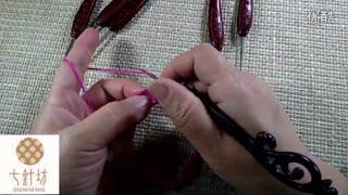 【织爱七针坊】毛线靴花边钩法教程 毛线鞋编织，毛线鞋视频教程_高清
