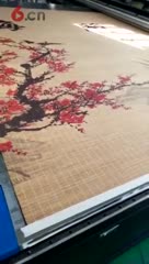 uv平板机竹帘打印