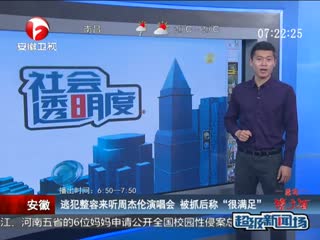 逃犯整容来听周杰伦演唱会 被抓后称很满足