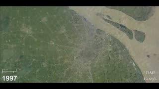 卫星视图揭秘地球28年变迁 绿色褪去城市扩张131123